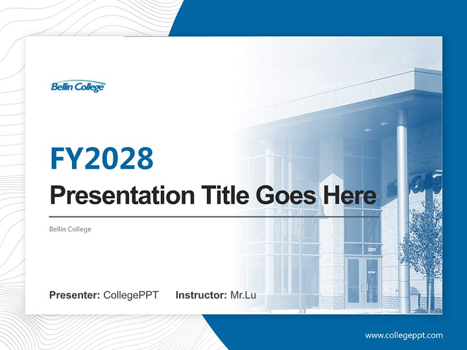 Bellin College Academic Presentation/Research Findings Report PPT Template4:3 ratio PPT effect preview image5
