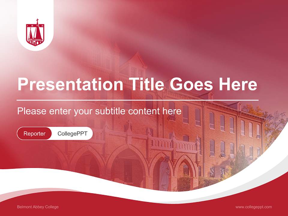 Belmont Abbey College Lecture Sharing and Networking Event PPT Template4:3 ratio PPT effect preview image4