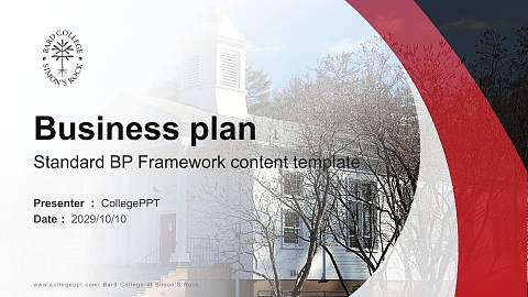 Bard College at Simon’S Rock Competition/Entrepreneurship Contest PPT Template