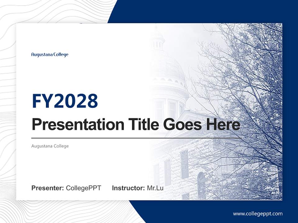 Augustana College Academic Presentation/Research Findings Report PPT Template4:3 ratio PPT effect preview image5