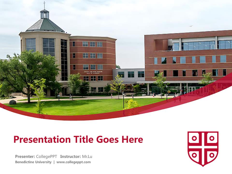 Benedictine University Course/Courseware Creation PPT Template4:3 ratio PPT effect preview image5
