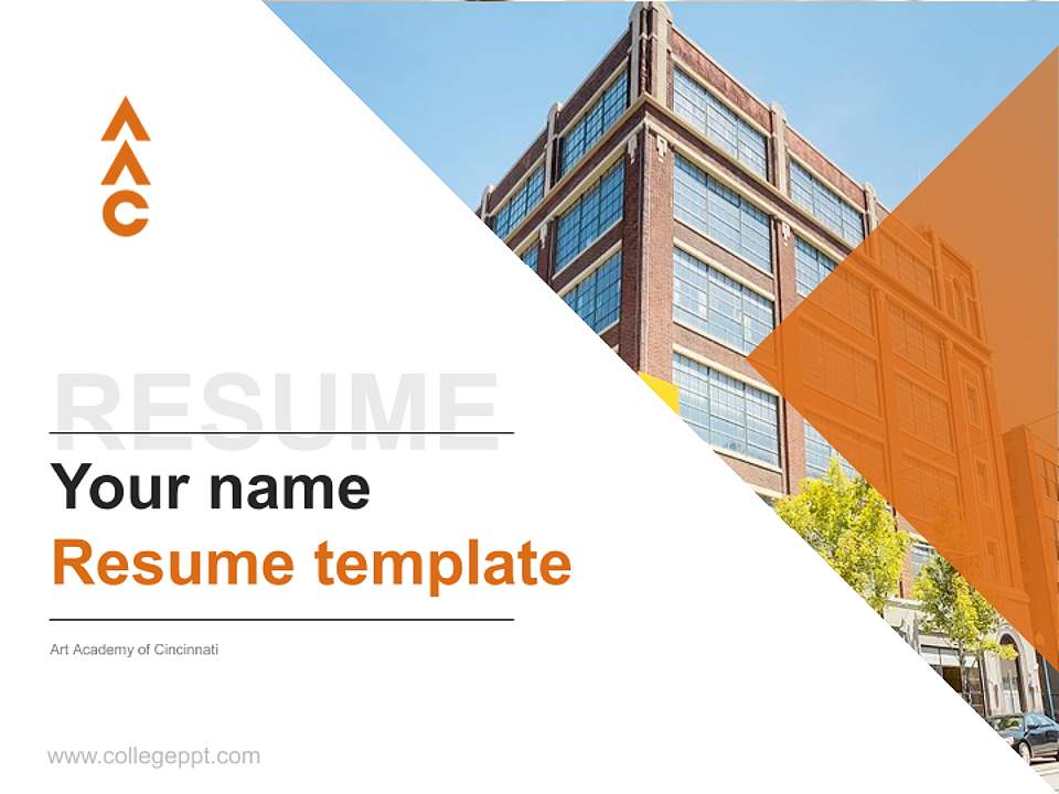 Art Academy of Cincinnati Resume PPT Template4:3 ratio PPT effect preview image5