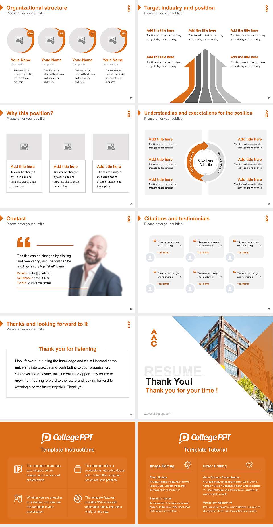 Art Academy of Cincinnati Resume PPT Template4:3 ratio PPT effect preview image4