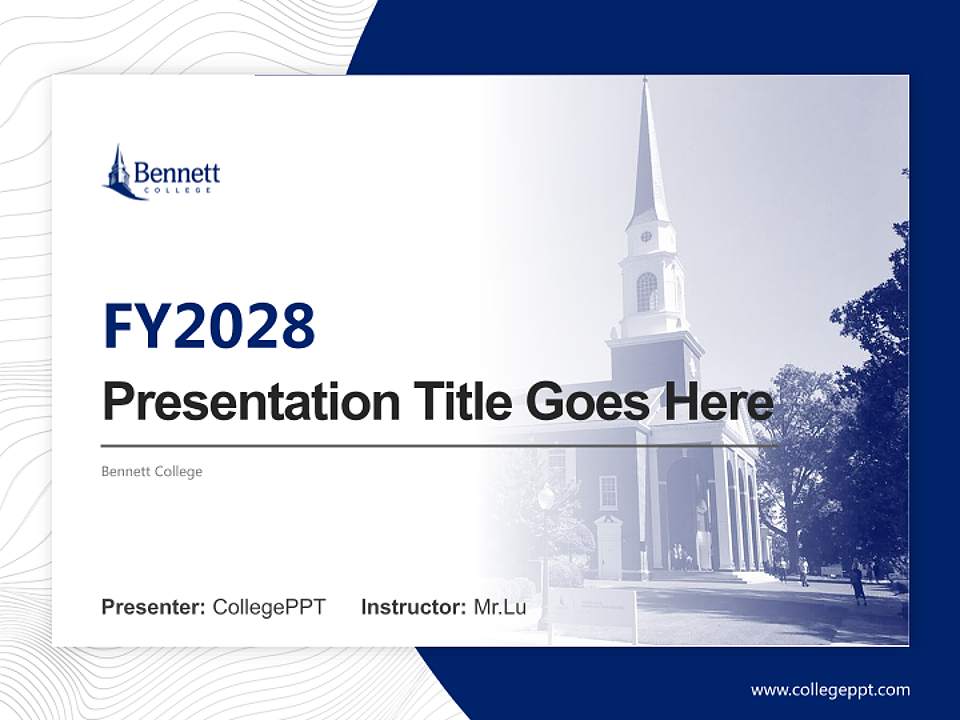 Bennett College Academic Presentation/Research Findings Report PPT Template4:3 ratio PPT effect preview image5