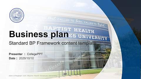 Baptist Health Sciences University Competition/Entrepreneurship Contest PPT Template