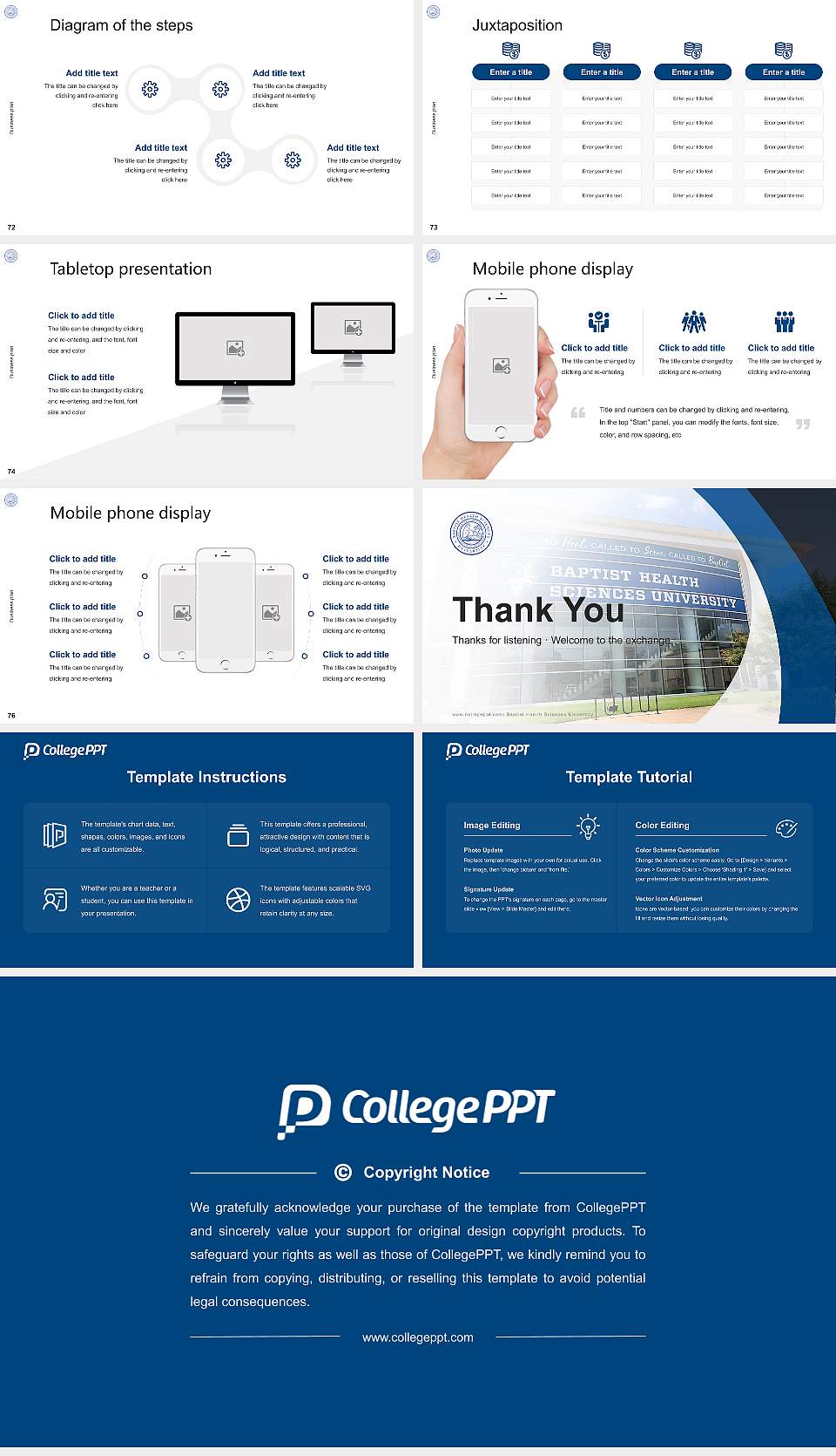Baptist Health Sciences University Competition/Entrepreneurship Contest PPT Template16:9 ratio PPT effect preview image9