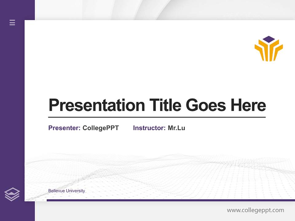 Bellevue University Thesis Proposal/Graduation Defense PPT Template4:3 ratio PPT effect preview image5