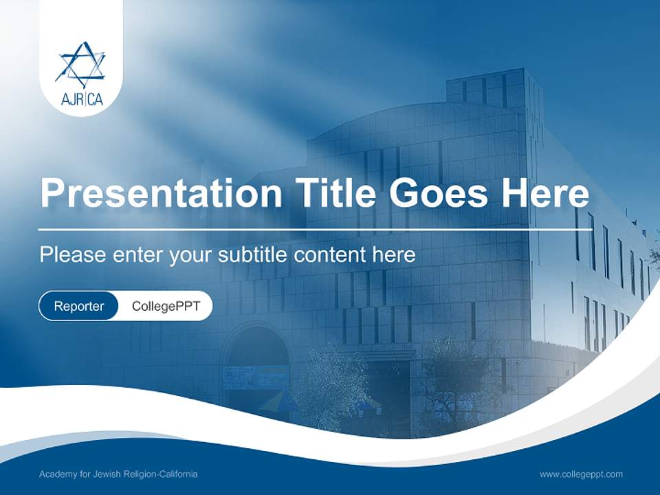 Academy for Jewish Religion-California Lecture Sharing and Networking Event PPT Template4:3 ratio PPT effect preview image4