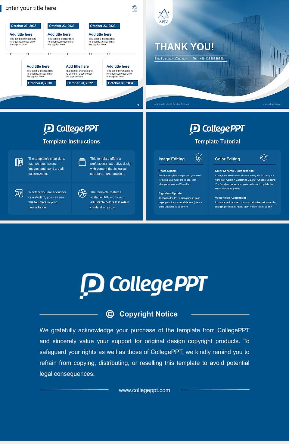 Academy for Jewish Religion-California Lecture Sharing and Networking Event PPT Template4:3 ratio PPT effect preview image4