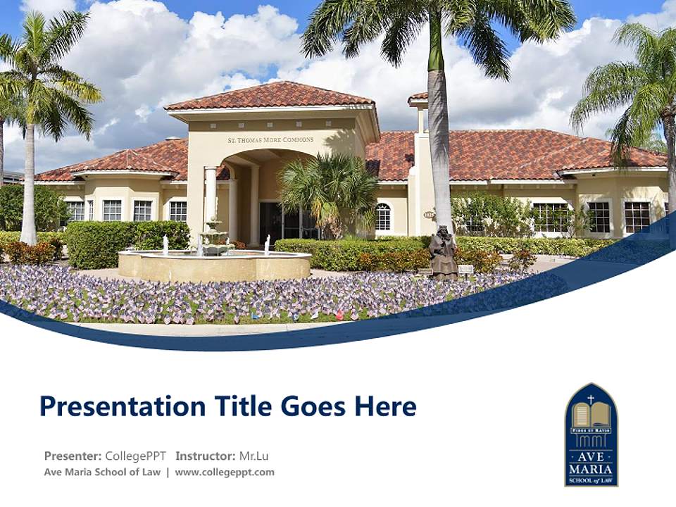 Ave Maria School of Law Course/Courseware Creation PPT Template4:3 ratio PPT effect preview image5