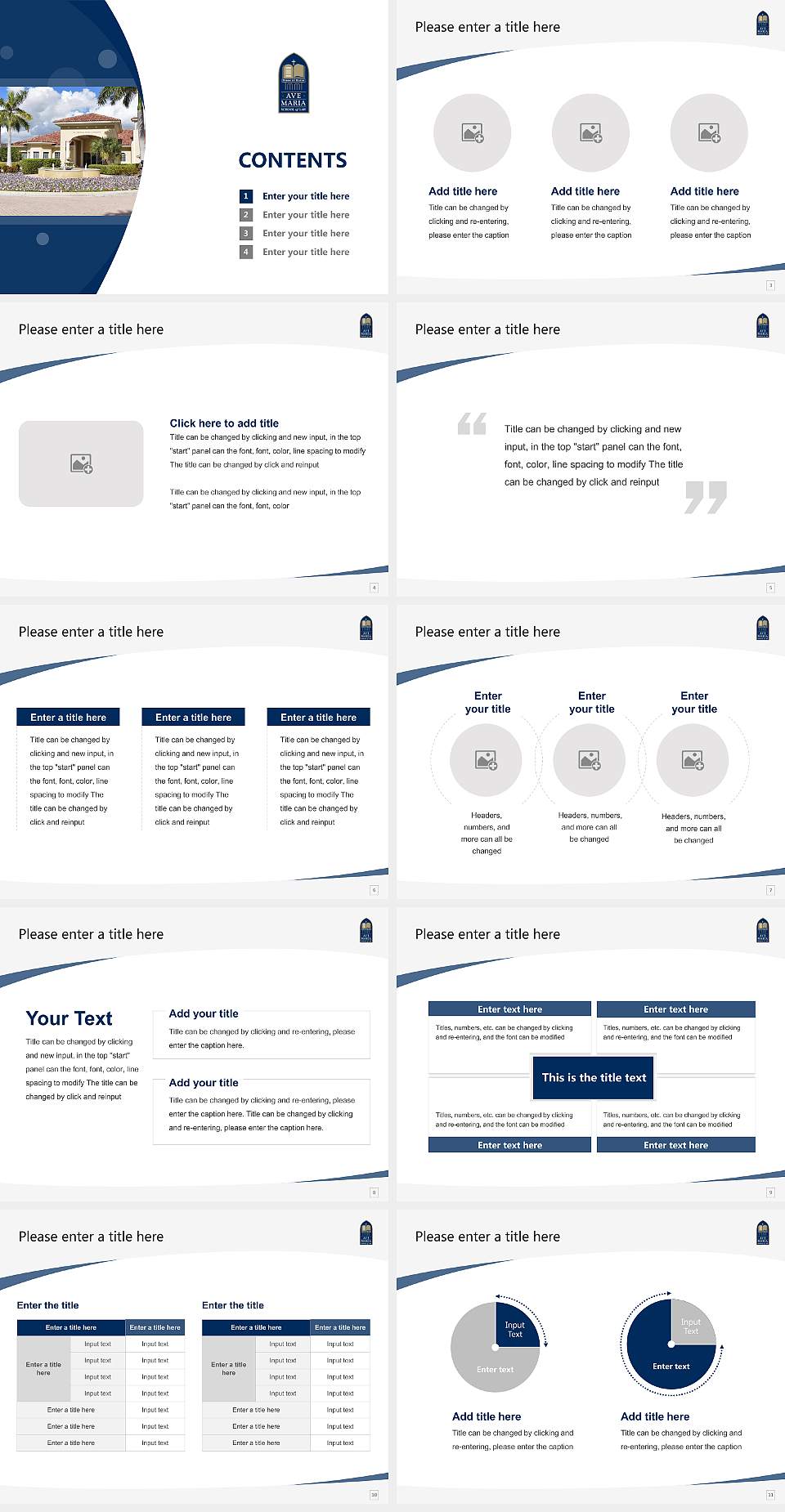 Ave Maria School of Law Course/Courseware Creation PPT Template4:3 ratio PPT effect preview image2