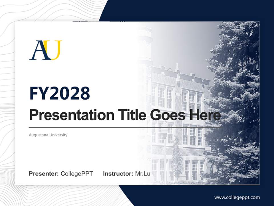 Augustana University Academic Presentation/Research Findings Report PPT Template4:3 ratio PPT effect preview image5