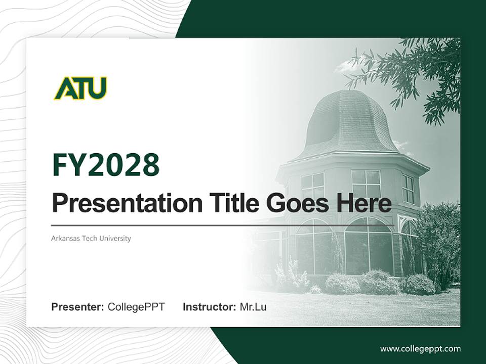 Arkansas Tech University Academic Presentation/Research Findings Report PPT Template4:3 ratio PPT effect preview image5