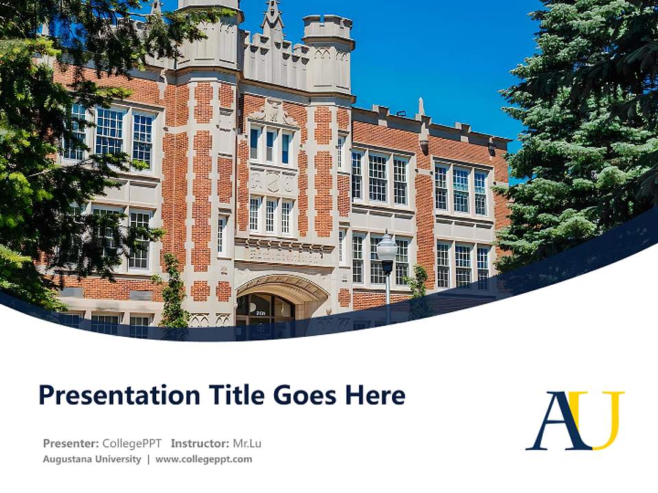 Augustana University Course/Courseware Creation PPT Template4:3 ratio PPT effect preview image5