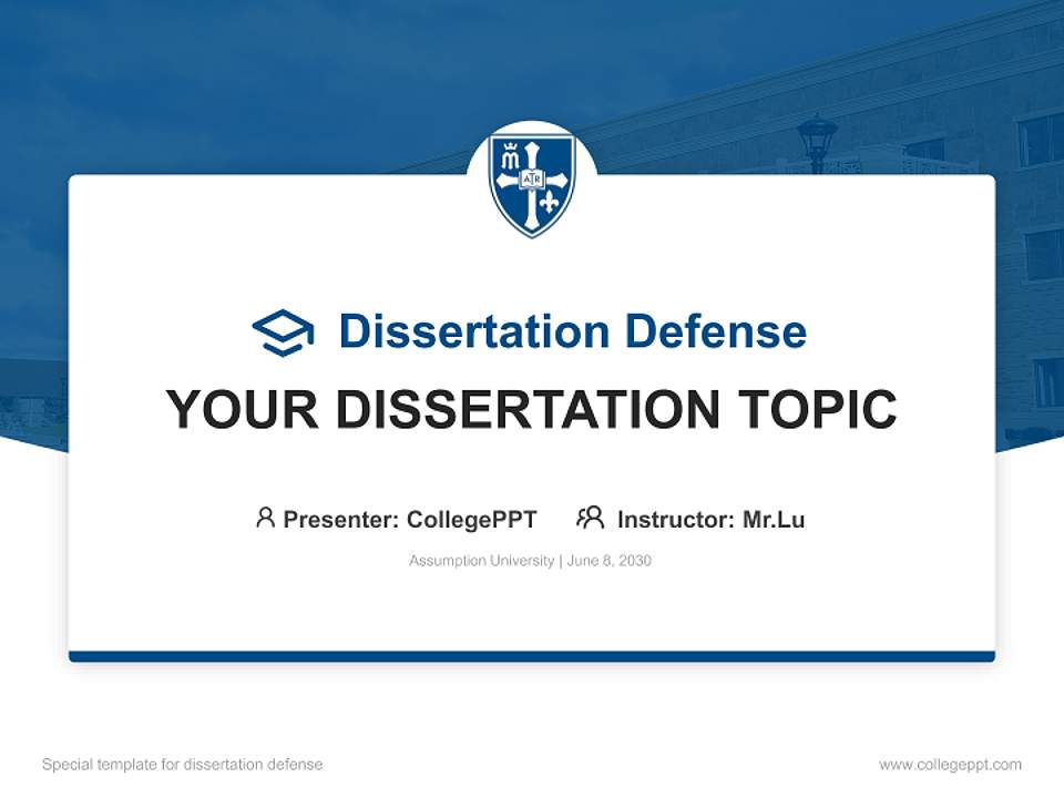 Assumption University Graduation Thesis Defense PPT Template4:3 ratio PPT effect preview image7