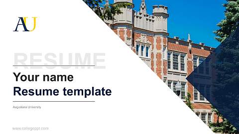 Augustana University Resume PPT Template