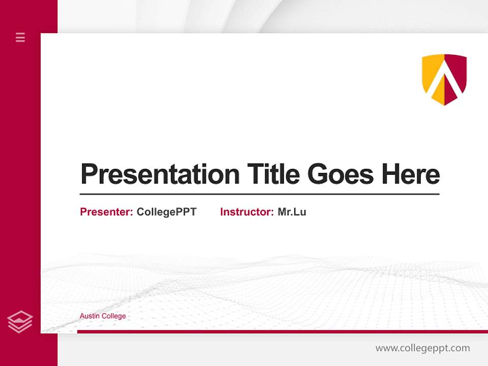 Austin College Thesis Proposal/Graduation Defense PPT Template4:3 ratio PPT effect preview image5