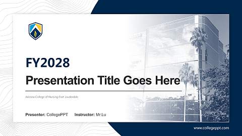 Arizona College of Nursing-Fort Lauderdale Academic Presentation/Research Findings Report PPT Template