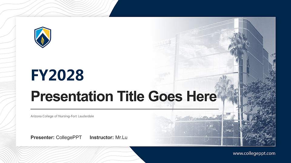 Arizona College of Nursing-Fort Lauderdale Academic Presentation/Research Findings Report PPT Template16:9 ratio PPT effect preview image