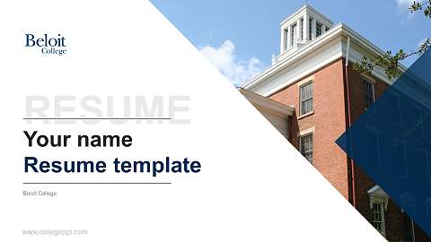 Beloit College Resume PPT Template