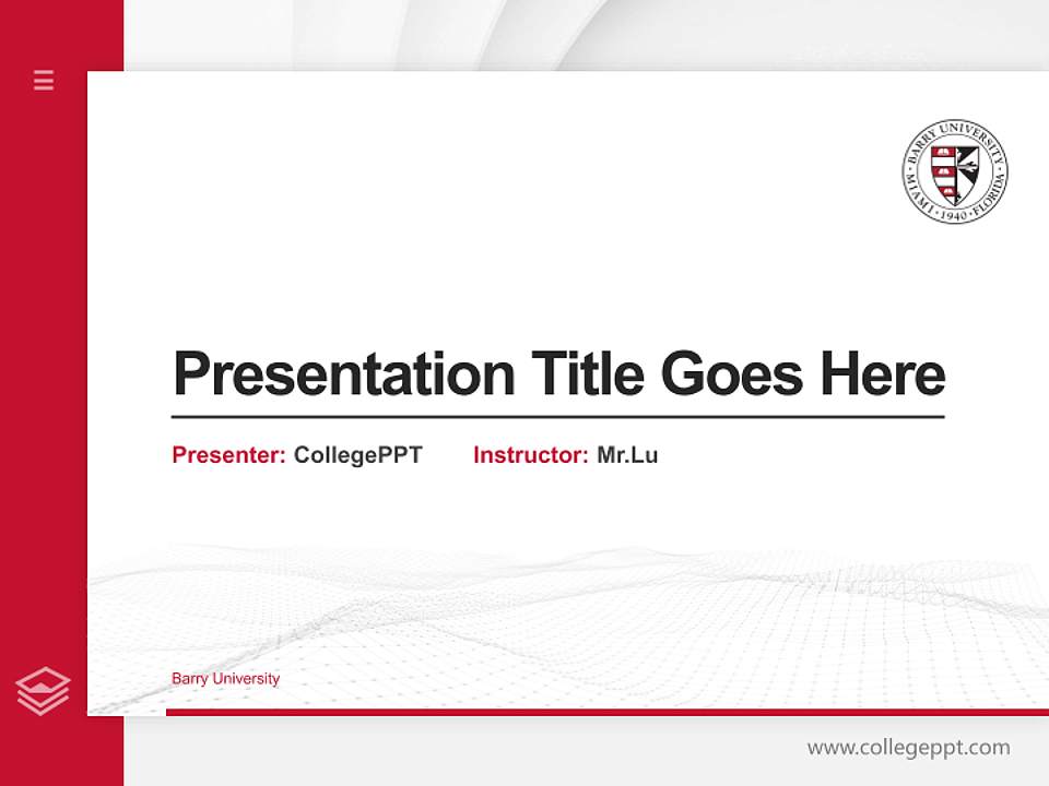 Barry University Thesis Proposal/Graduation Defense PPT Template4:3 ratio PPT effect preview image5