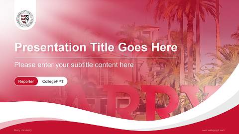 Barry University Lecture Sharing and Networking Event PPT Template