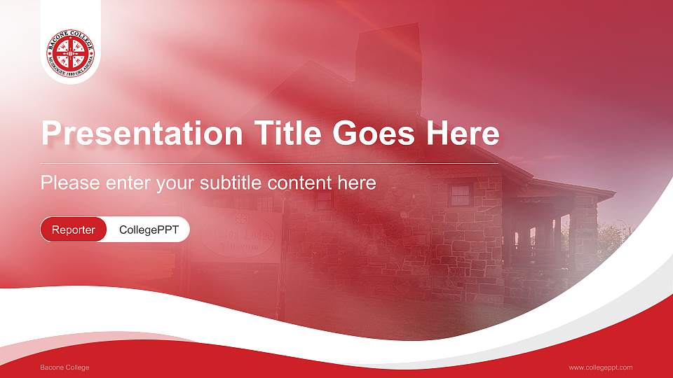 Bacone College Lecture Sharing and Networking Event PPT Template16:9 ratio PPT effect preview image