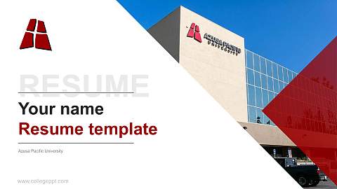 Azusa Pacific University Resume PPT Template