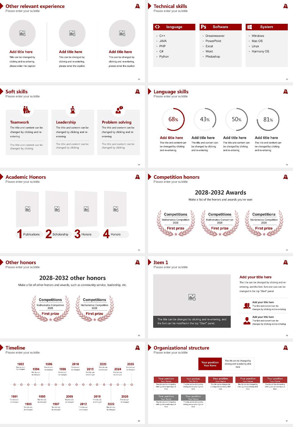 Azusa Pacific University Resume PPT Template16:9 ratio PPT effect preview image3