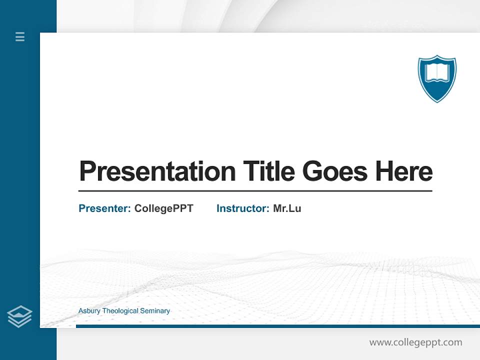 Asbury Theological Seminary Thesis Proposal/Graduation Defense PPT Template4:3 ratio PPT effect preview image5