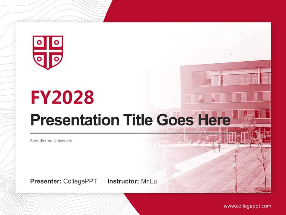 Benedictine University Academic Presentation/Research Findings Report PPT Template4:3 ratio PPT effect preview image5