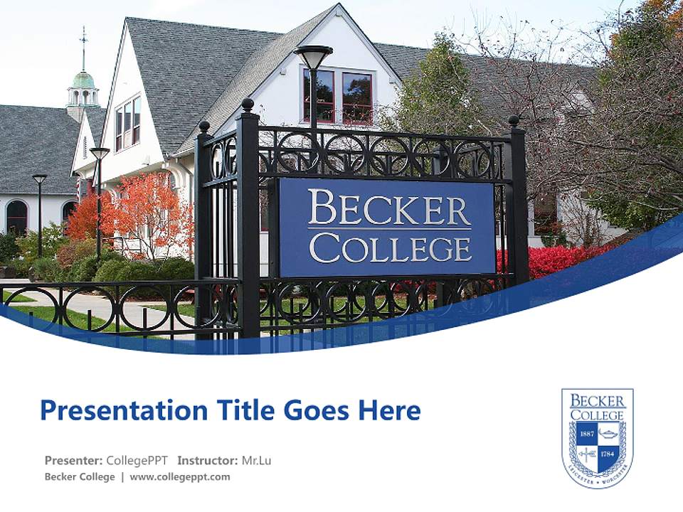 Becker College Course/Courseware Creation PPT Template4:3 ratio PPT effect preview image5
