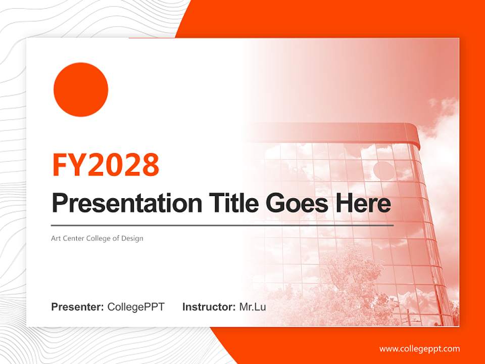 Art Center College of Design Academic Presentation/Research Findings Report PPT Template4:3 ratio PPT effect preview image5