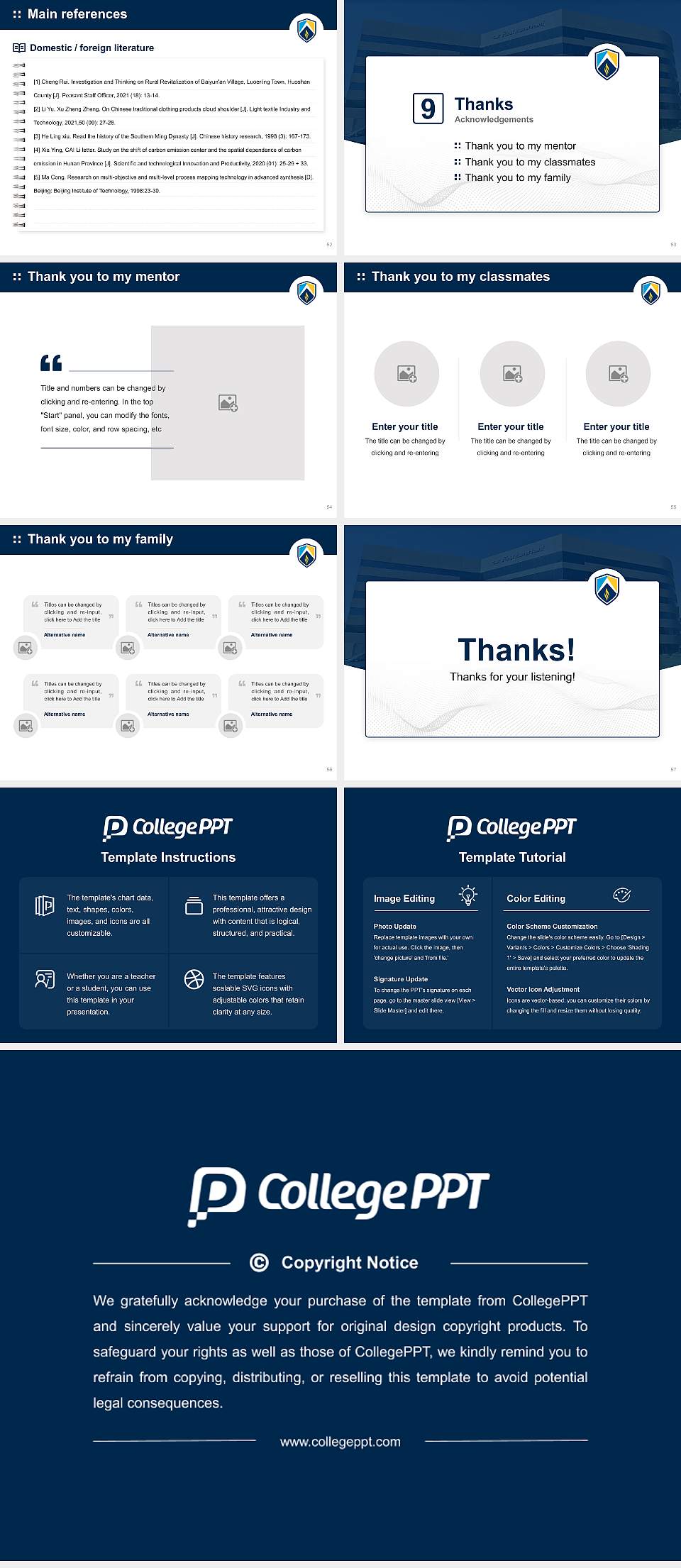 Arizona College of Nursing-Tempe Graduation Thesis Defense PPT Template4:3 ratio PPT effect preview image7