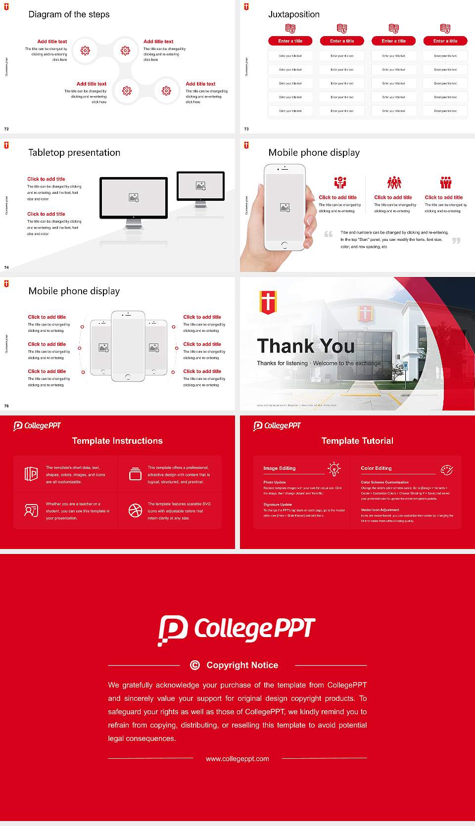 Baptist University of the Americas Competition/Entrepreneurship Contest PPT Template16:9 ratio PPT effect preview image9