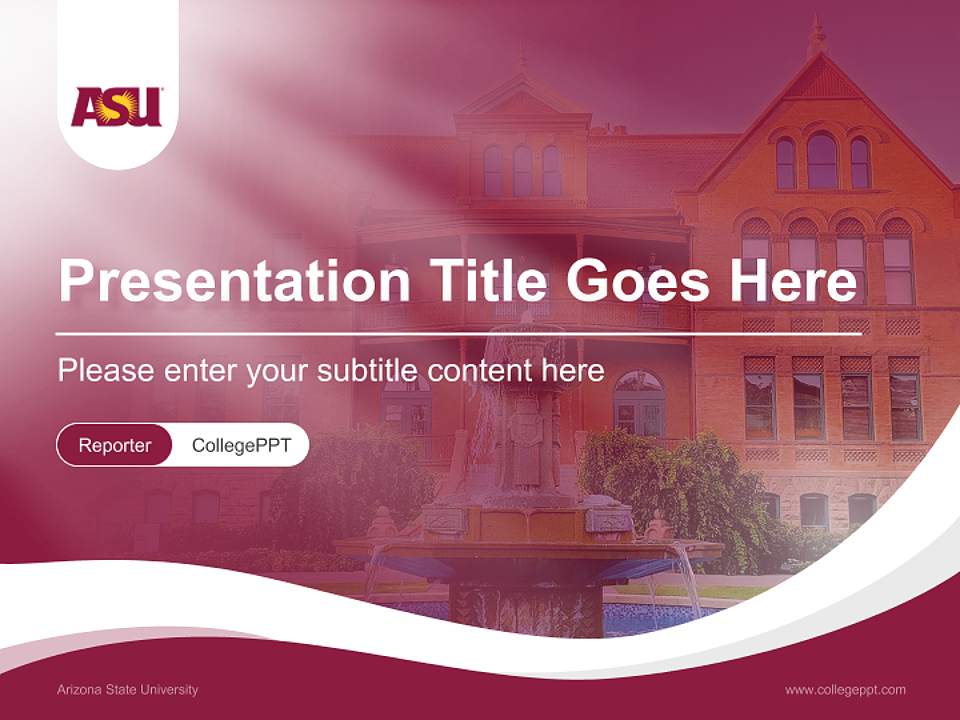 Arizona State University Lecture Sharing and Networking Event PPT Template4:3 ratio PPT effect preview image4