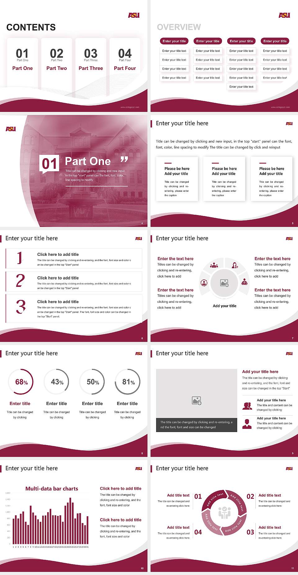 Arizona State University Lecture Sharing and Networking Event PPT Template4:3 ratio PPT effect preview image2