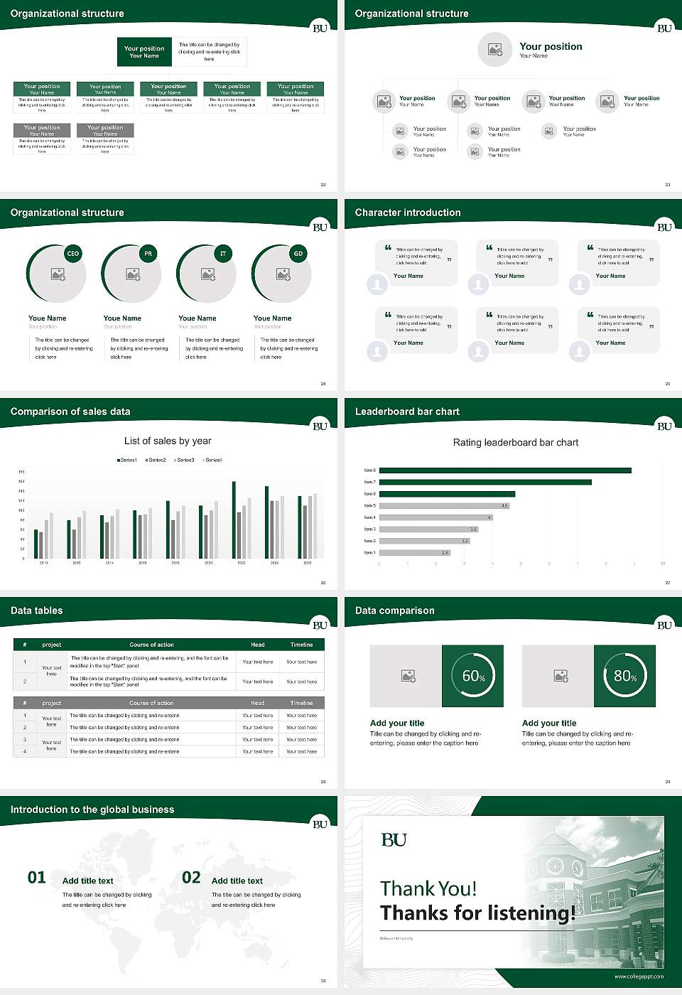 Belhaven University Academic Presentation/Research Findings Report PPT Template16:9 ratio PPT effect preview image4