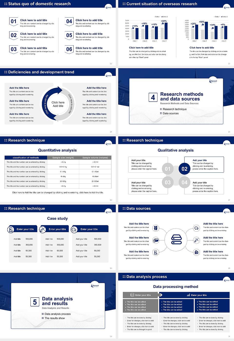 Bennett College Graduation Thesis Defense PPT Template16:9 ratio PPT effect preview image4