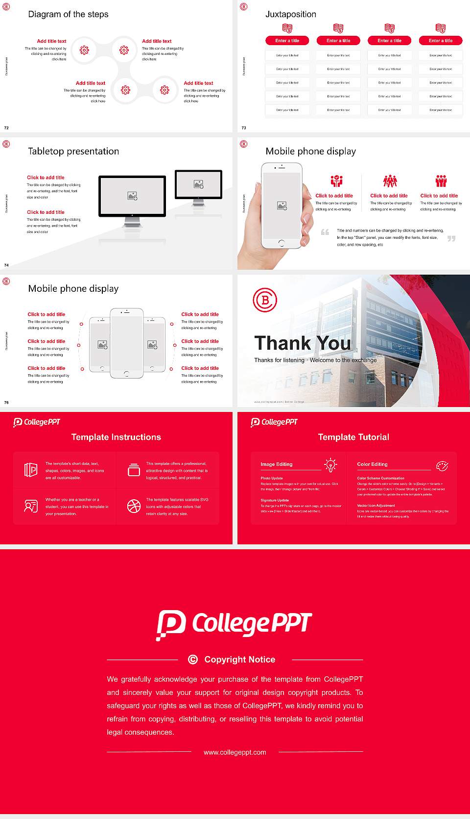 Baker College Competition/Entrepreneurship Contest PPT Template16:9 ratio PPT effect preview image9