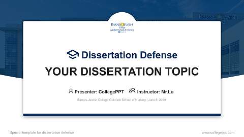 Barnes-Jewish College Goldfarb School of Nursing Graduation Thesis Defense PPT Template