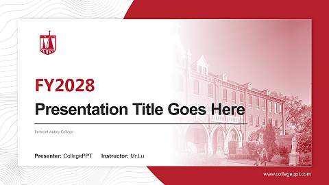 Belmont Abbey College Academic Presentation/Research Findings Report PPT Template