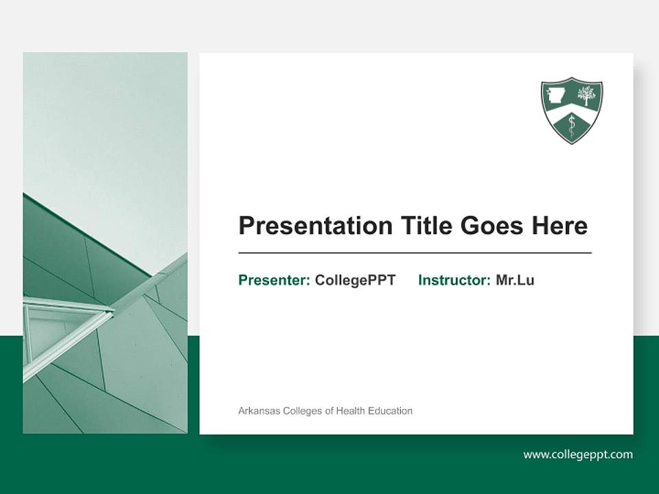 Arkansas Colleges of Health Education General Purpose PPT Template4:3 ratio PPT effect preview image6
