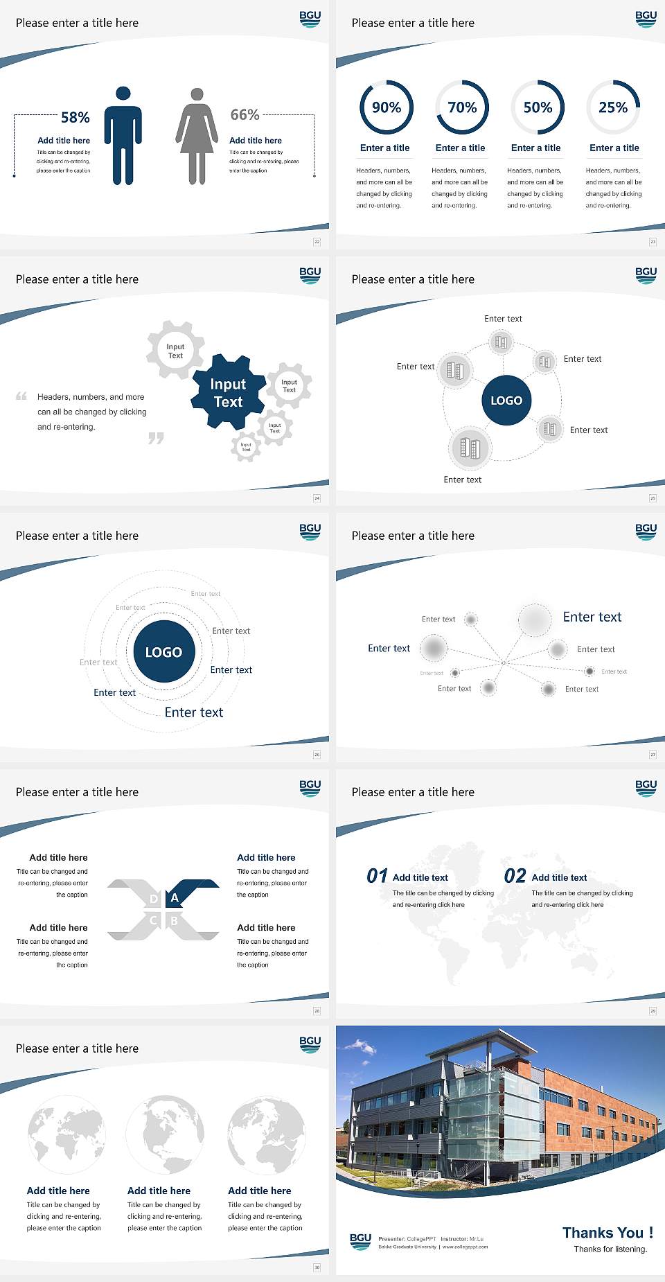 Bakke Graduate University Course/Courseware Creation PPT Template4:3 ratio PPT effect preview image4