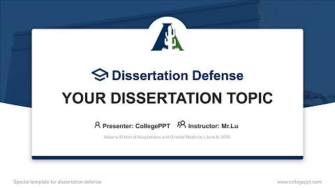 Arizona School of Acupuncture and Oriental Medicine Graduation Thesis Defense PPT Template