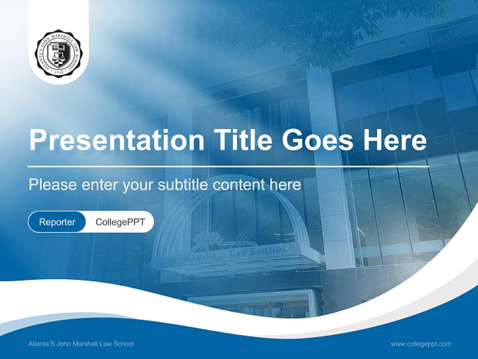 Atlanta’S John Marshall Law School Lecture Sharing and Networking Event PPT Template4:3 ratio PPT effect preview image4