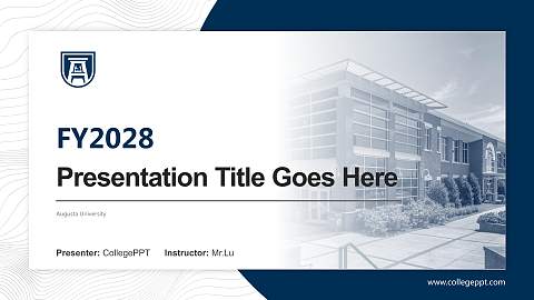 Augusta University Academic Presentation/Research Findings Report PPT Template