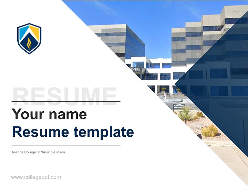 Arizona College of Nursing-Tucson Resume PPT Template4:3 ratio PPT effect preview image5