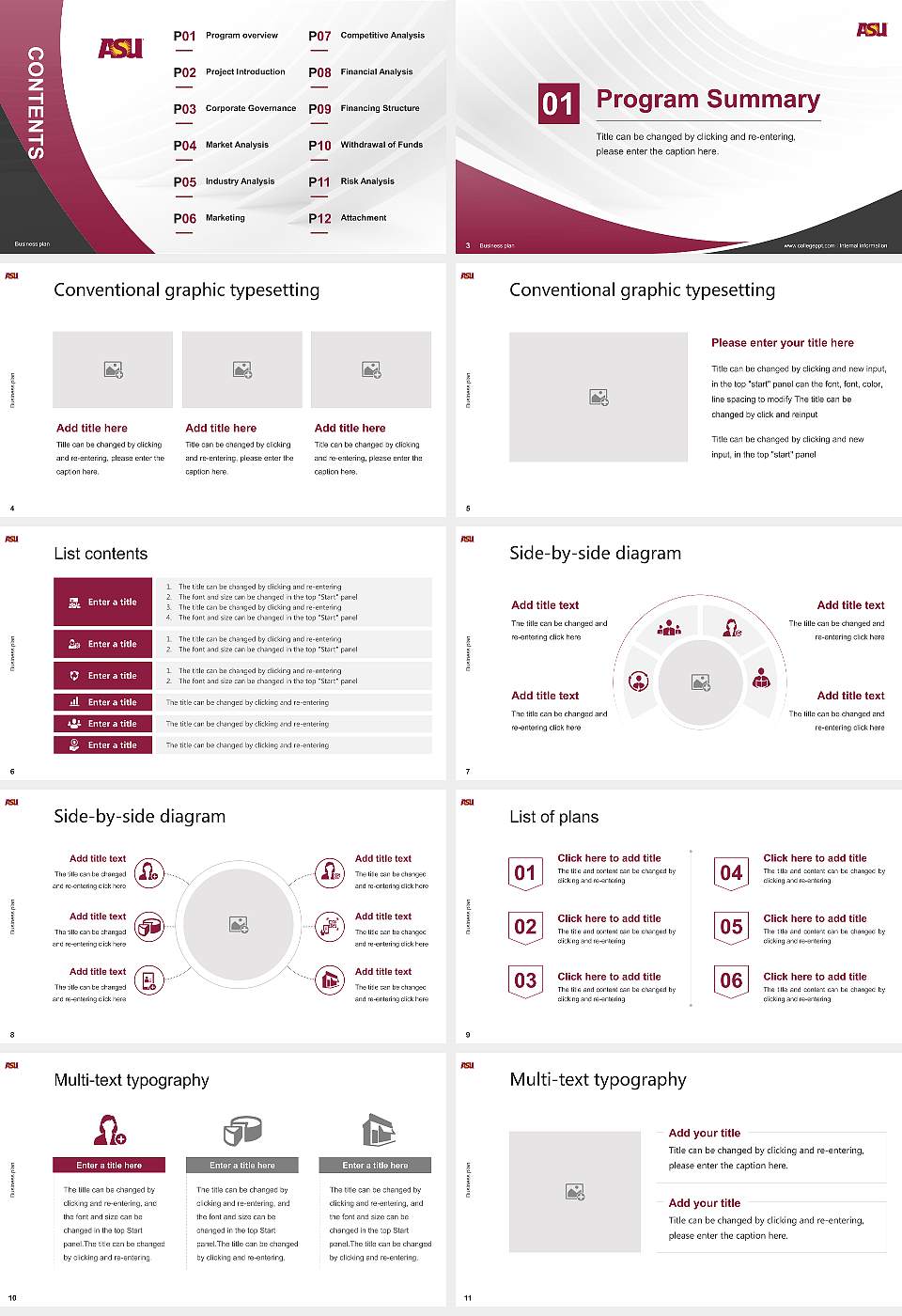 Arizona State University Competition/Entrepreneurship Contest PPT Template16:9 ratio PPT effect preview image2