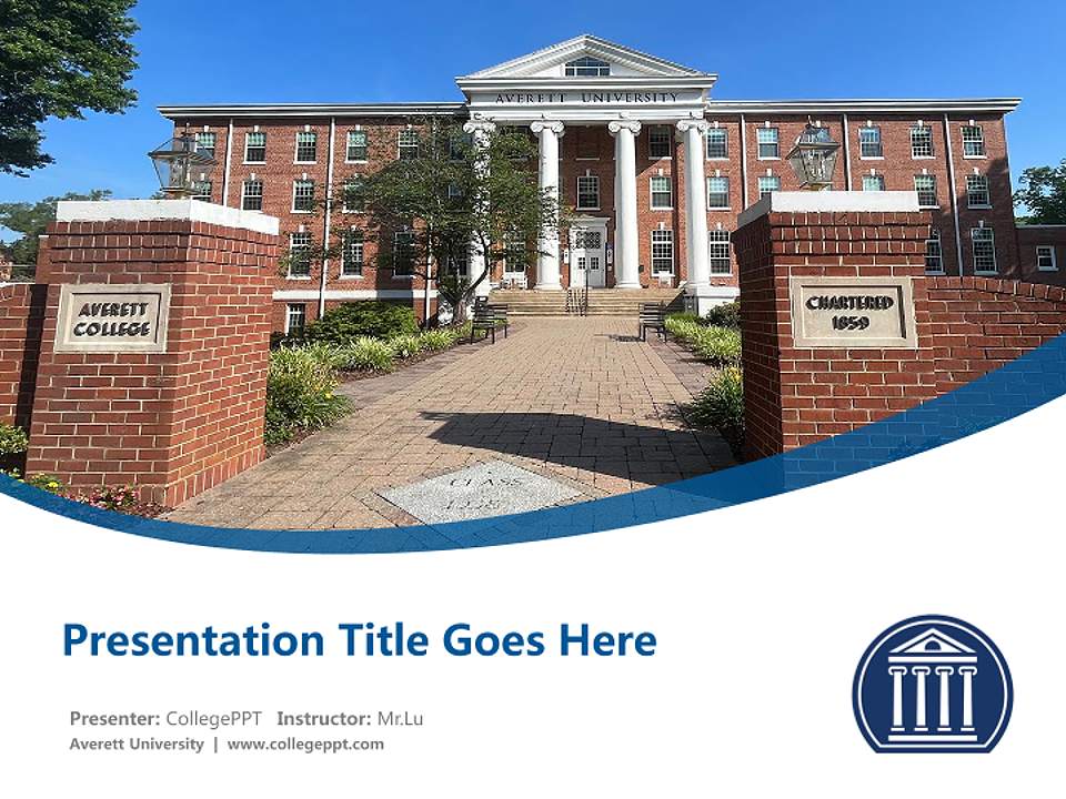 Averett University Course/Courseware Creation PPT Template4:3 ratio PPT effect preview image5